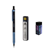Blackline Metal Gövdeli Versatil Kalem 0.7 Mm Mavi-siyah + Prıme 0,7 Uç 60'lı + Silgi Karışık