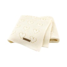 Sones Çok İşlevli Bebek Örgü Aşk İçi Boş Rüzgar Geçirmez Klima Battaniyesi Kılıfı, Boyut: 100x80cm Beyaz