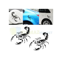 Skorpion Akrep Oto Sticker Yapıştırma Araba Araç Etiket 2 Adet