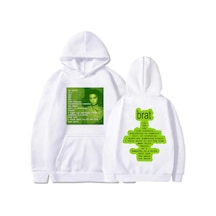 Tarzsokak Beyaz Unisex Erkekgiyim Brat Pop Müzik Şarkıcı Charli Xcx Grafik Baskı İle Cep Raha