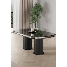 Canisa Galya Serisi Lak Panel 90x168 Sabit Mutfak Masası Sonata Masa Krom Pvc