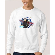 Anime One Piece Death Baskılı Beyaz Erkek Örme Sweatshirt (528445046)