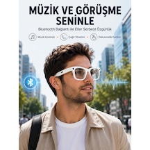Kameralı Akıllı Gözlük Bluetooth Telefon Görüşmeli Video Fotoğraf Kayıtlı Aı Çeviri Destekli Dokunmatik Kontrollü
