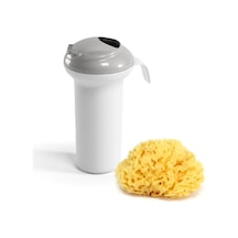 Okbaby Bebek Banyo Seti Splash Bebek Duşu A. Gri & Doğal Banyo Süngeri No:10 Küçük