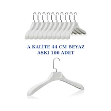 Ceket Elbise Askısı Plastik Soft Beyaz Abs Gömlek Kıyafet Askısı 100 Adet Diğer