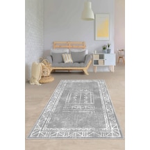 West Home Dijital Baskı Yıkanabilir Kaymaz Taban Salon Halısı Mutfak Halısı Yolluk Ve Banyo Paspası Wh 435 Grey