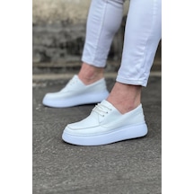 Terzi Bey Tb508 Beyaz Cilt Ortopedik Taban Erkek Casual Ayakkabı Beyaz