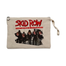 Skid Row The Gang Krem Clutch Astarlı Cüzdan / El Çantası Krem