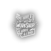 Workshhop Sticker 17x17 Cm Beyaz