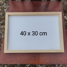0x30 Cm Beyaz Ahşap Çerçeveli Pano Camsız - Arkalık Sabit