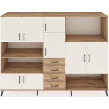 Hyperion Dolap 10 Raflı 4 Çekmeceli 8 Kapaklı 220x44x163 Çam-ayta Çam-aytaşı/çam