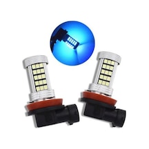 Eco H11 Sis Farı Led Ampul 63 Ledli Mercekli  Buz Mavisi