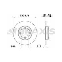 Braxis Ae0093 Ön Fren Disk Aynası Golf I 1.5d 1.6d Golf Iı 1.6d 1.8gtı 83 92 Passat 1.8 2.0 88 93 Polo 1.3 1.4d 811615301