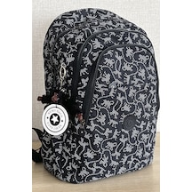 Nemo Bags Siyah Desenli Çantası Krinkıl Su Geçirmez Okul Çantası
