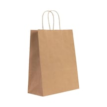 Gizpak Burgu Saplı Kraft Kağıt Çanta 18x24x8cm 25 Adet