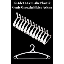 Ceket Askısı Lüks Beyaz Plastik Kıyafet Takım Elbise Etek Askısı 12 Adet Diğer