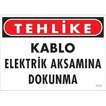 Mey İthalat Elektrik Kablosu Uyarı Levhası 25x35 Kod:1117