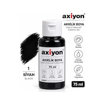 Axiyon Art Akrilik Boya 75 Ml Siyah 2'li Paket Su Bazlı Hobi Ve Dekoratif Boya