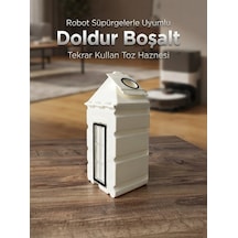 Roborock Toz Haznesi Doldur Boşalt Tekrar Kullanılabilir Robot Süpürge Toz Torbası