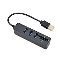 3 Port Usb 3.0 Çoklayıcı 2 İn 1 Hub Sd Tf Kart Okuyuculu 480 Mbps