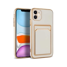 Zore İphone 12 Uyumlu Ogaa Bark Kartlıklı Kılıf-beyaz