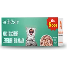 Schesir Box Karışık Kedi Konservesi 6'lı