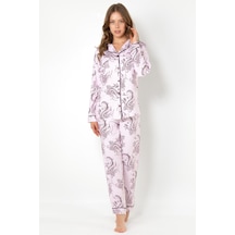 Miorre Doremi Cherry Rot Uzun Kollu Bayan Pijama Takımı 001