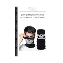Astrid T Premium Koşu Giysisi Dis Giyim Boyun Örtüsü Motorcu Boyunluk Baf Buff Bandana 25x48 Cm Model 7 Çok Renkli