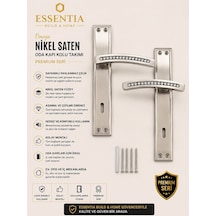 Nobel Omega Nikel Saten Wc Kapı Kolu Takımı Paslanmaz Çelik, Ağır Gövde, Premium Seri Çoklu Renk