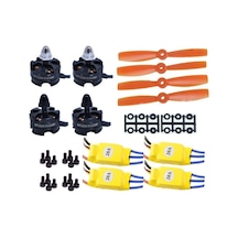 4 adet MT2204 2300Kv Fırçasız Motor CW/CCW + 5045 Pervane + 20A Esc