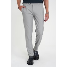 Efor Comfort Fit Beli Lastikli Dokulu Gri Jogger Pantolon P 1192 Gri