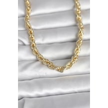 Cm 14k Gold Renk Kalın Burgu Zincirli Model 60 Cm Kadın Kolye - Tj-bko10997 Çok renkli 62628585