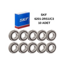 Skf 6201-2rs1/c3 Rulman 12x32x10 Sabit Bilyalı-10 Adet