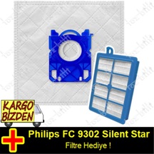 Philips Fc 9302 Silent Star 20 Adet Toz Torbası+Hepa Filtre