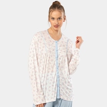 Empirme Düğmeli Battal Uzun Kollu Pijama Takım 3367/mavi Mavi
