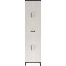 Arges Dolap 5 Raflı Tek Çekmeceli 4 Kapaklı 60x30x243 Antrasit-aytaşı Antrasit