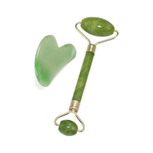 Yeşim Kazıyıcı İle Doğal Yüz Rulo Yeşim Taşı Rulo Yüz Güzellik Aletleri Yeşil