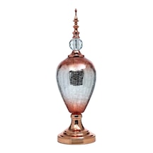 Vitale Sultan Bronz Kapaklı Vazo 24x15x49 Cm Ak.je0036