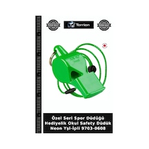 Özel Seri Spor Düdüğü Hediyelik Okul Safety Düdük Neon Yşl-ipli 9703-0608