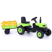 Pedallı Traktör Römorklu Yeşil