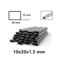 1 Mt Boyasız 10x 20 X 1,2 Mm Kutu Profil 10x20x1,2 Demir 1mt