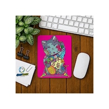 Şanslı Kedi Baskılı Oyuncu Mousepad 0298