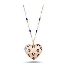 Kalpli Nazar Boncuklu Enamel Kolye (498185226)