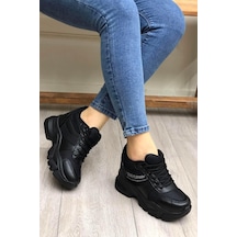 Flet 209 Siyah Kadın Spor Sneaker Siyah