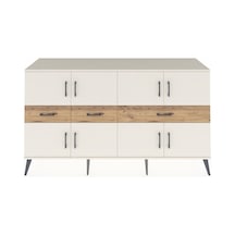 Hyperion Konsol 5 Raflı 3 Çekmeceli 8 Kapaklı 176x44x99 Aytaşı-ay Aytaşı-aytaşı/çam