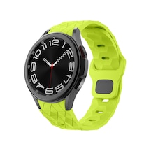 Galaxy   Uyumlu  Waych 5 44mm Zore Krd-116 20mm Futbol Desenli Spor Tasarımlı Silikon Kordon-yeşil