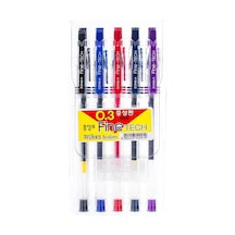 Dong-a Fine-tech Excellent Writing"0.3 Mm Gel Ink Pens 5colors By Dong-a Genel