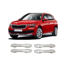 Skoda Kamiq Uyumlu 2020 Ve Üzeri Krom Kapı Kolu 4 Kapı Deliksiz Paslanmaz Çelik