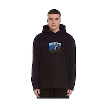 Pubg Sniper Mountain Baskılı Siyah Erkek Örme Kapşonlu Sweatshirt