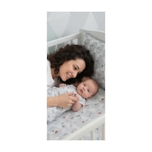 Bambu Müslin Karışımı Kumaş Minik Arabalar Desenli Bebek Nevresim Takımı Gri - 787736874 Gri